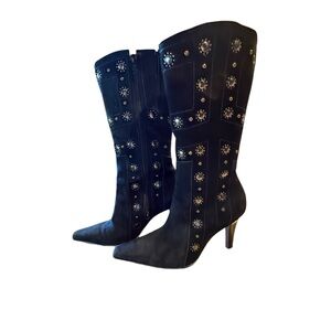antonio melani velma leather dress booties Velma Leather Buckle Hardware Dress Booties